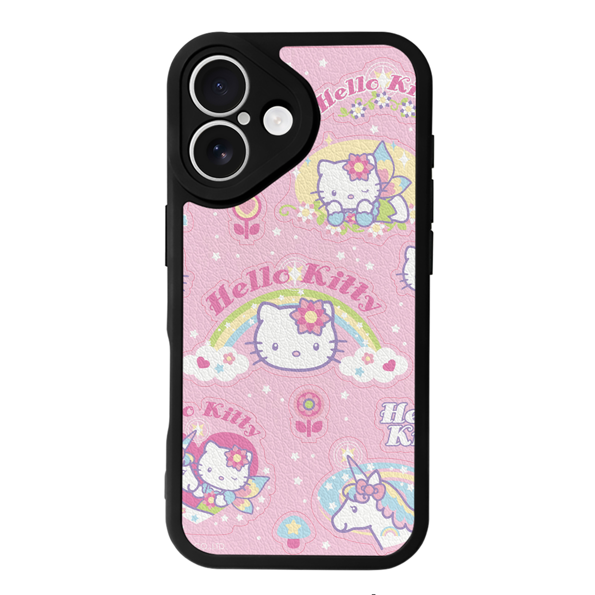 （画像用） Hello Kitty ハローキティ 【iPhone 16シリーズ対応】シリコンスマホケース（レザー調） 材質：シリコン